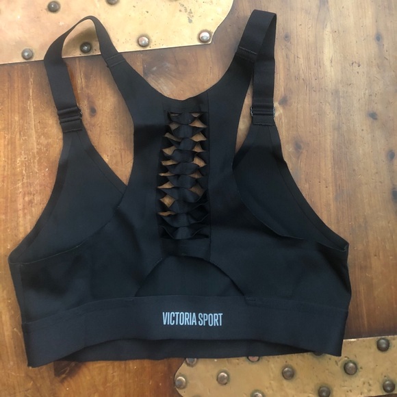 Victoria Sport Black Activity Bra / sports bra with woven back Small - Picture 5 of 8